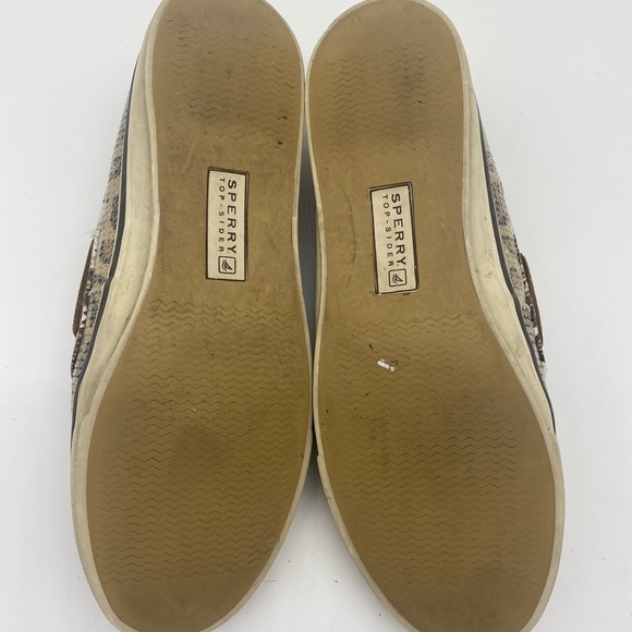 Sperry Leopard Print Clear Sequin Classic Boat Shoes - Picture 9 of 10